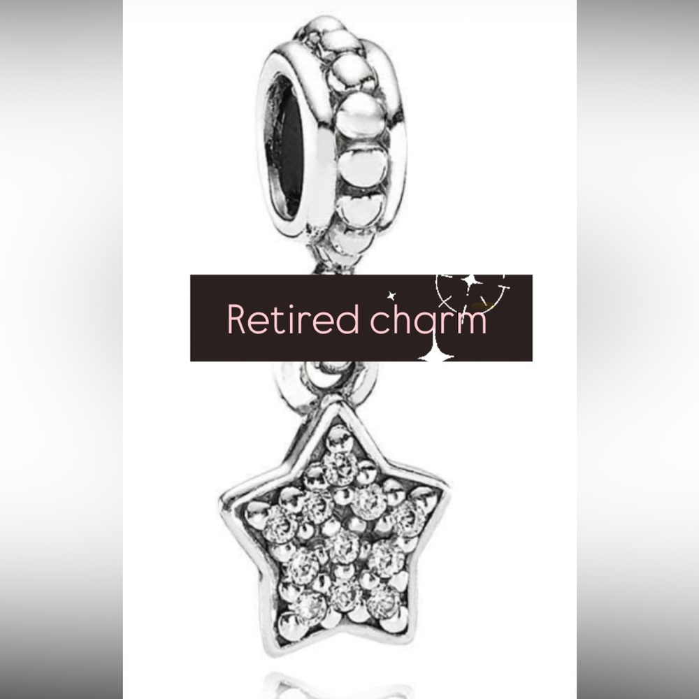 Pandora pave star dangle charm